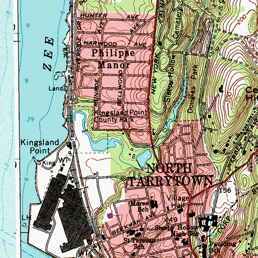 Topographic Map of Philipse Castle, NY