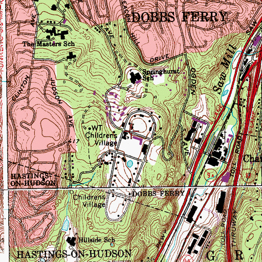 Topographic Map of Wetmore Hall, NY