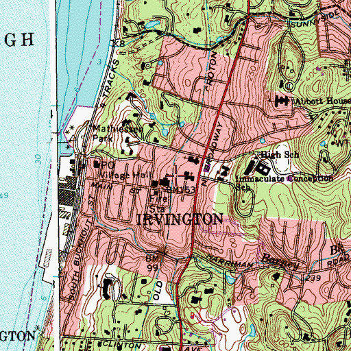 Topographic Map of Main Street School, NY
