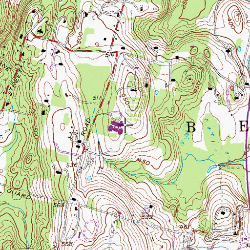 Topographic Map of West Patent Elementary School, NY