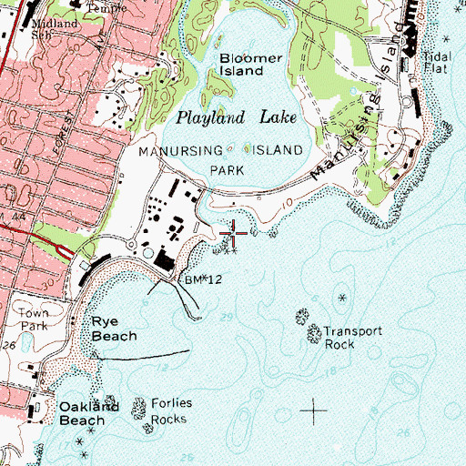 Topographic Map of Rocky Point, NY