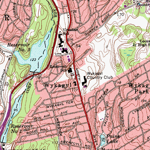 Topographic Map of Israel Seacord Cemetery, NY