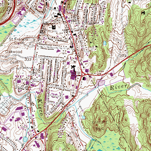 Topographic Map of Northern Westchester Hospital Center, NY