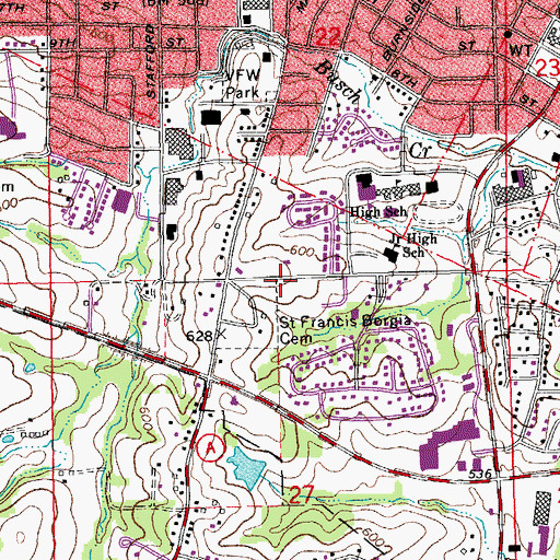 Topographic Map of The Church of Jesus Christ of Latter Day Saints, MO