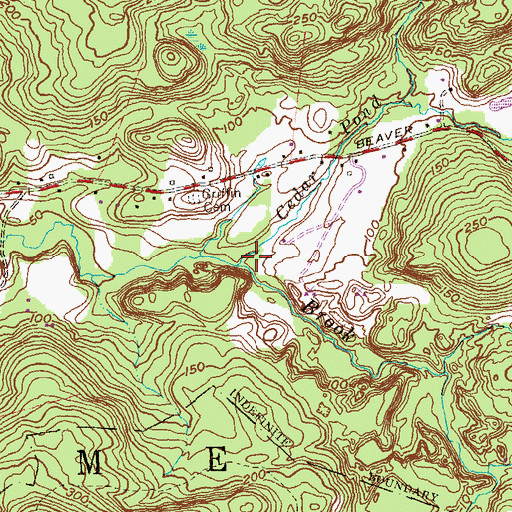 Topographic Map of Cedar Pond Brook, CT