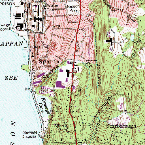 Topographic Map of Arcadian Gardens Shopping Center, NY