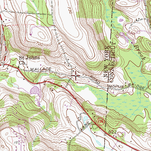 Topographic Map of Cable Corner, NY