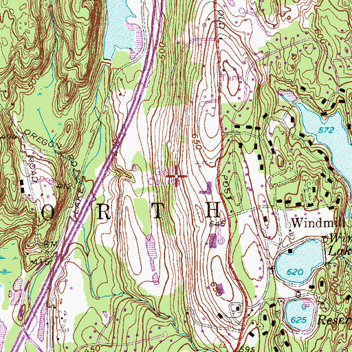 Topographic Map of Canyon Country Club, NY