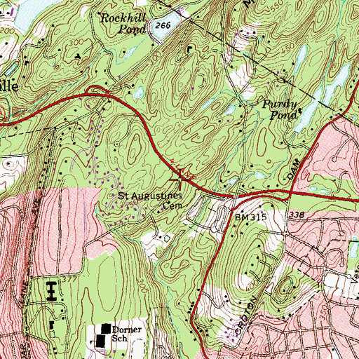 Topographic Map of Central Westchester Business Park, NY