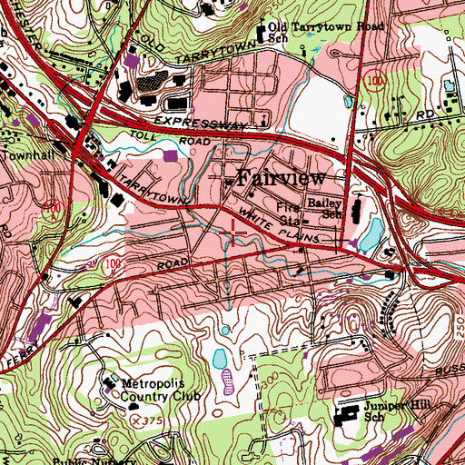 Topographic Map of Cross Roads Shopping Plaza Shopping Center, NY
