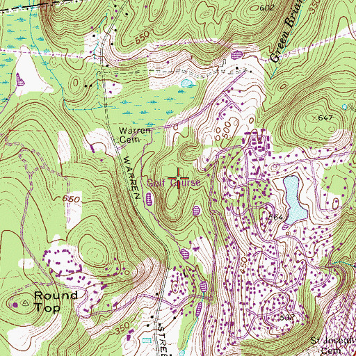 Topographic Map of Heritage Hills Country Club, NY