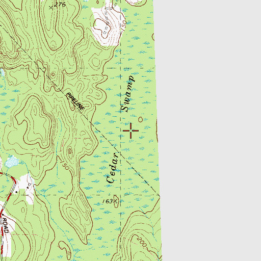 Topographic Map of Cedar Swamp, CT