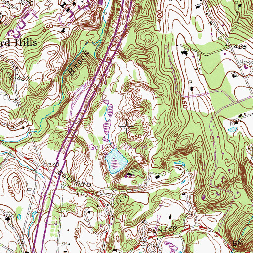 Topographic Map of GlenArbor Golf Club, NY
