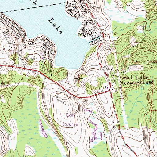 Topographic Map of Lakeside Field Club, NY
