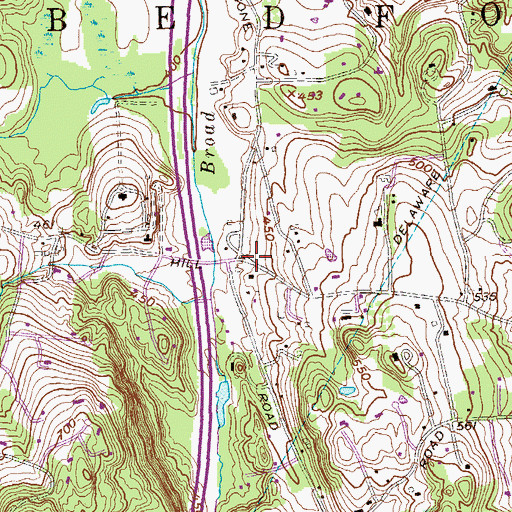 Topographic Map of Sutton Corners, NY