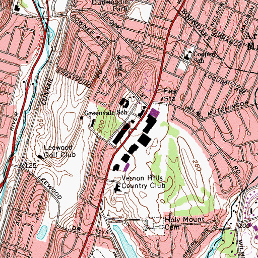 Topographic Map of Universal Shopping Center, NY