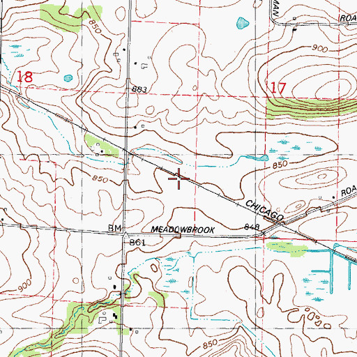 Topographic Map of Koro Prairie State Natural Area, WI