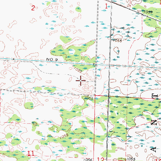 Topographic Map of Buena Vista Quarry Prairie State Natural Area, WI