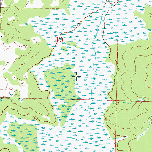 Topographic Map of Dewey Marsh State Natural Area, WI