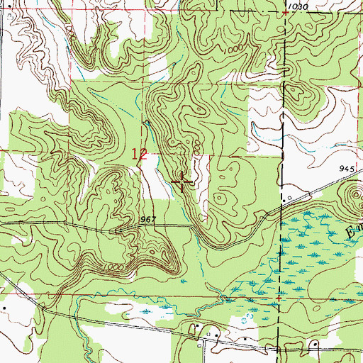 Topographic Map of Emmons Creek Barrens State Natural Area, WI