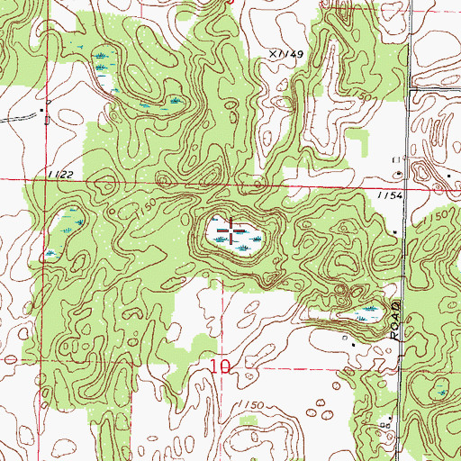 Topographic Map of New Hope Pines State Natural Area, WI