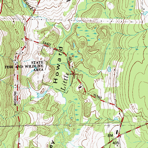 Topographic Map of Cedar Swamp Brook, CT