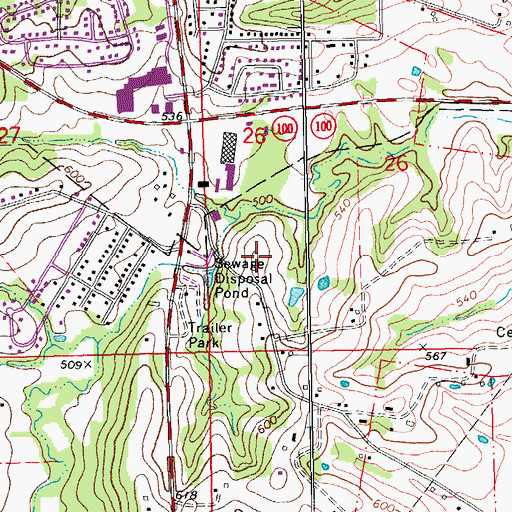 Topographic Map of Faith Lutheran Church, MO