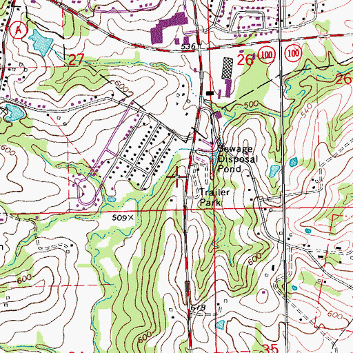 Topographic Map of First Christian Church, MO