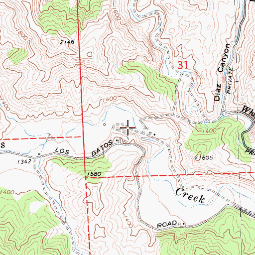 Topographic Map of Rock House Spring, CA