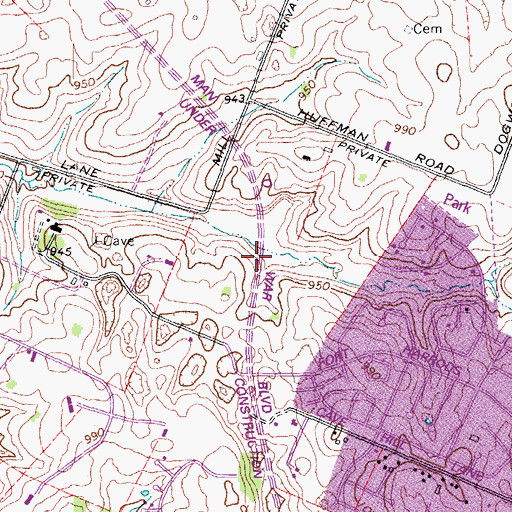 Topographic Map of Paul Laurence Dunbar High School, KY