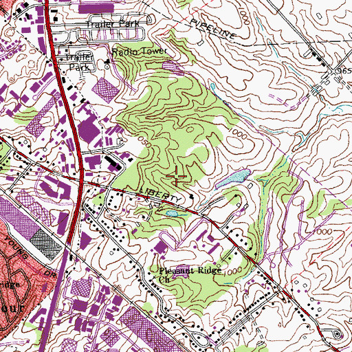 Topographic Map of Martin Luther King Junior Academy for Excellence, KY