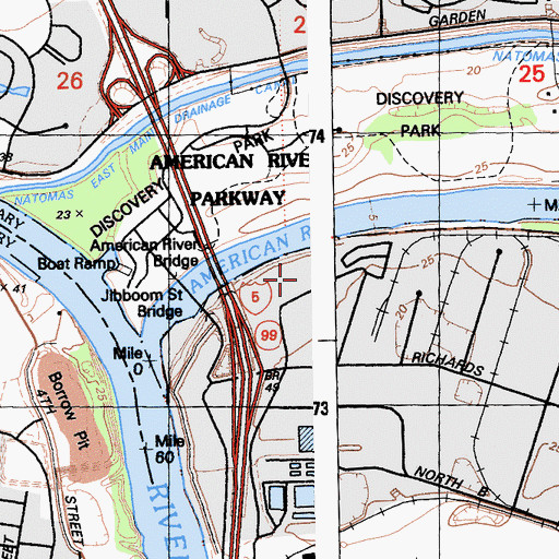 Topographic Map of American Justice Institute, CA