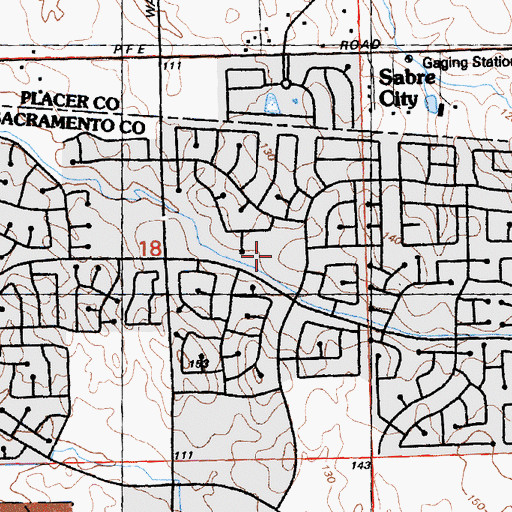 Topographic Map of Antelope Meadows Elementary School, CA