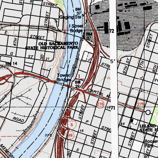 Topographic Map of California Military Museum, CA