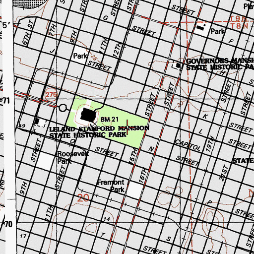 Topographic Map of California Vietnam Veterans Memorial, CA
