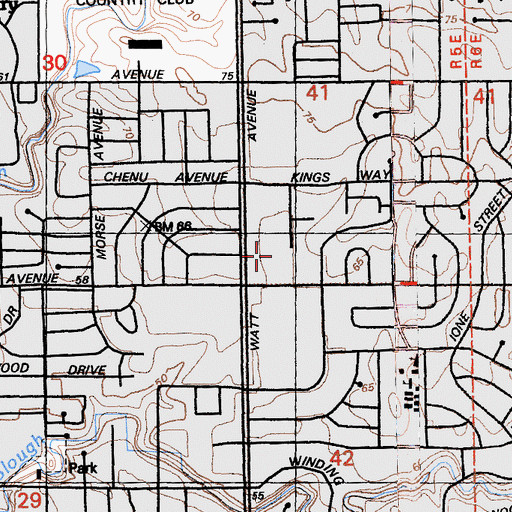 Topographic Map of Centre Post Office, CA