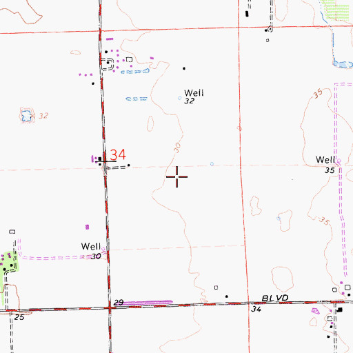 Topographic Map of Elitha Donner Elementary School, CA