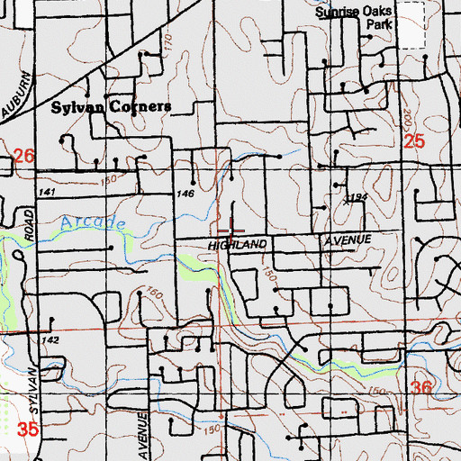 Topographic Map of Faith Christian Academy, CA