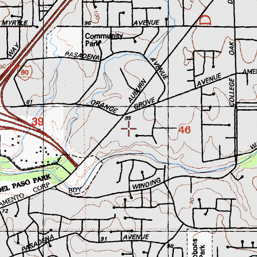 Topographic Map of Federal Bureau of Investigation - Sacramento, CA