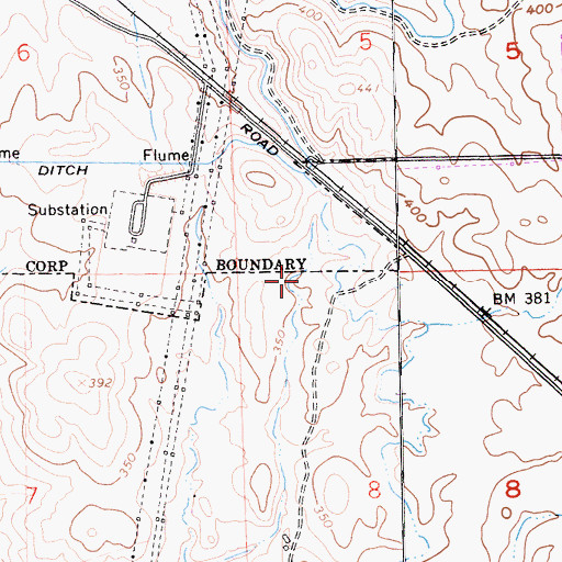 Topographic Map of Folsom City Fire Department Station 37, CA
