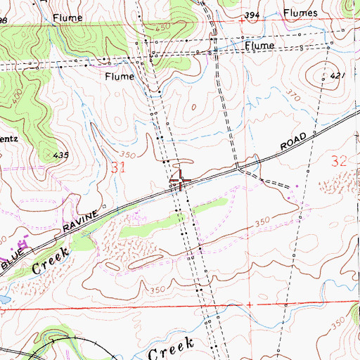 Topographic Map of Folsom City Fire Department Station 38, CA