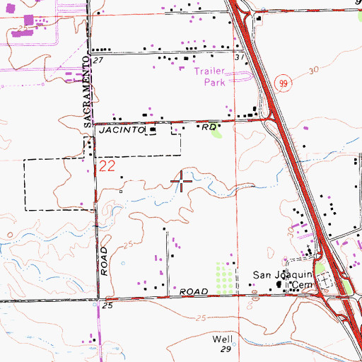 Topographic Map of Irene B West Elementary School, CA