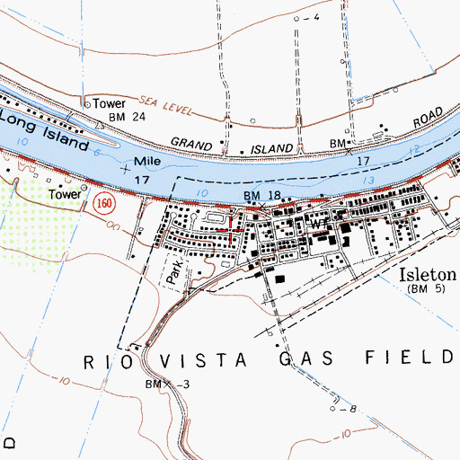 Topographic Map of Isleton Police Station, CA