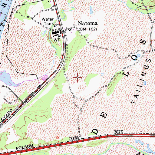 Topographic Map of Natoma Station Elementary School, CA