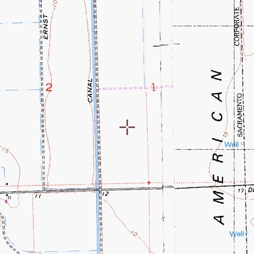 Topographic Map of Natomas Park Elementary School, CA