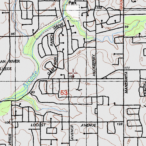 Topographic Map of Sacramento Adventist Academy, CA