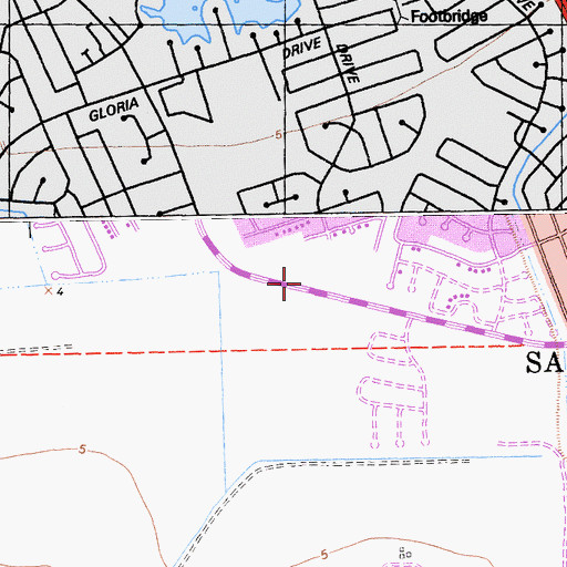 Topographic Map of Sacramento City Fire Department Station 11, CA