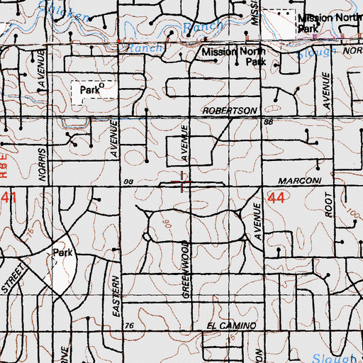 Topographic Map of Sacramento Metropolitan Fire District Station 102, CA