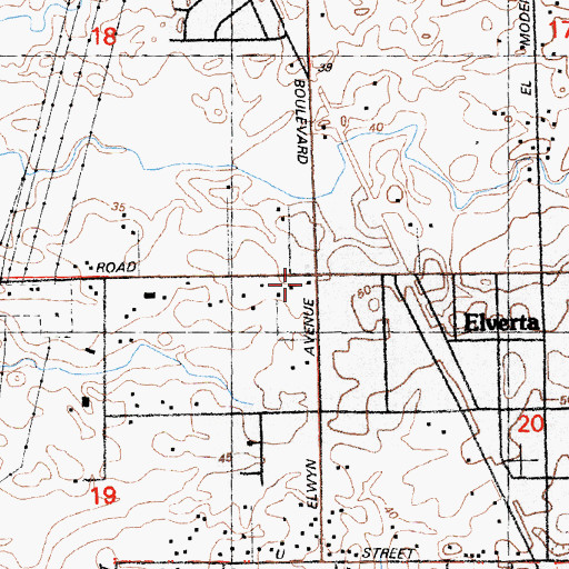 Topographic Map of Sacramento Metropolitan Fire District Station 116, CA