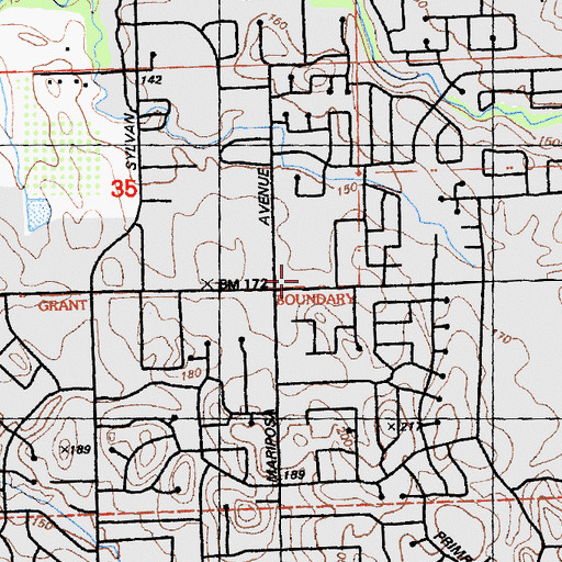 Topographic Map of Sacramento Metropolitan Fire District Station 21, CA